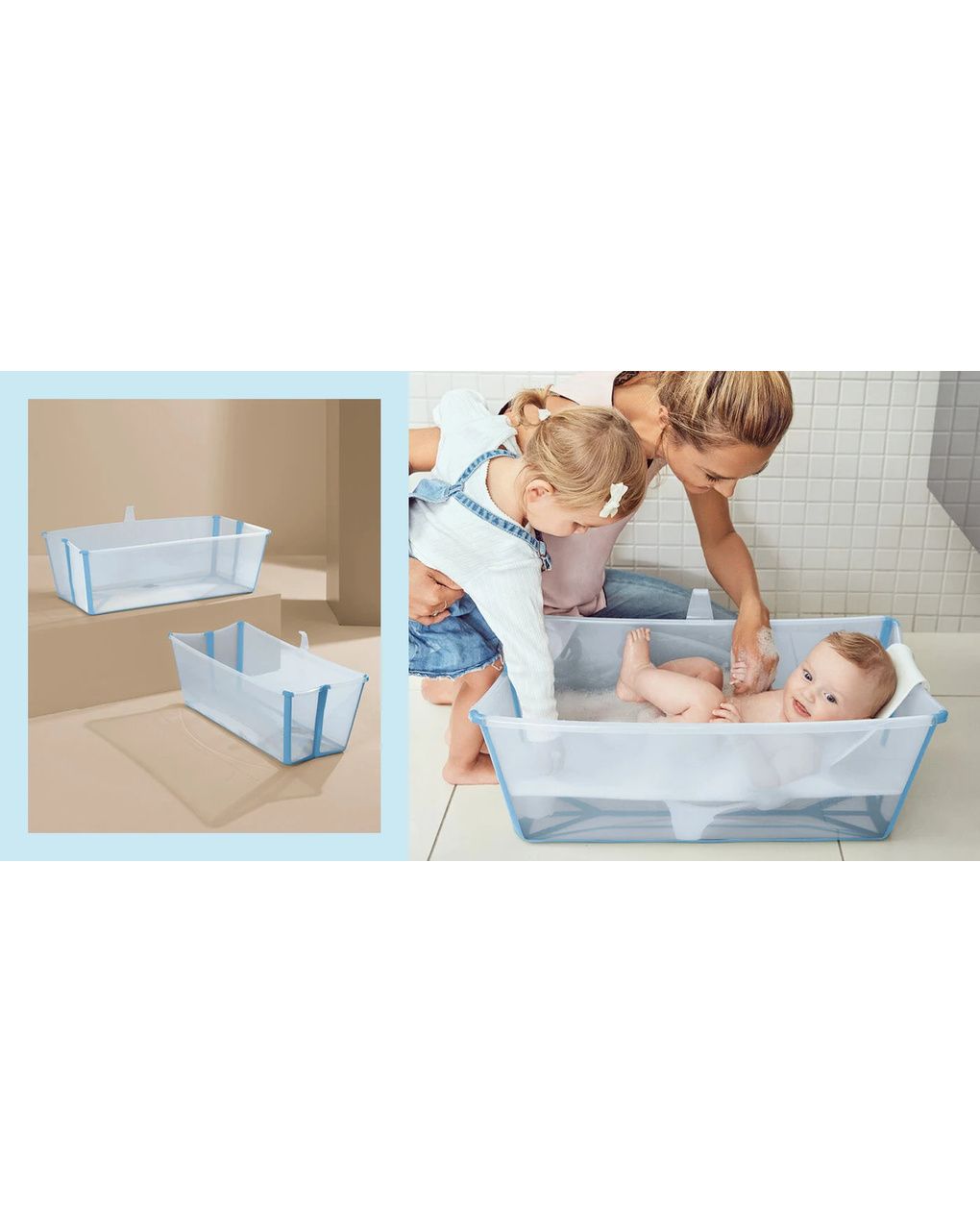 Vaschetta pieghevole flexi bath® - ocean blue - stokke®