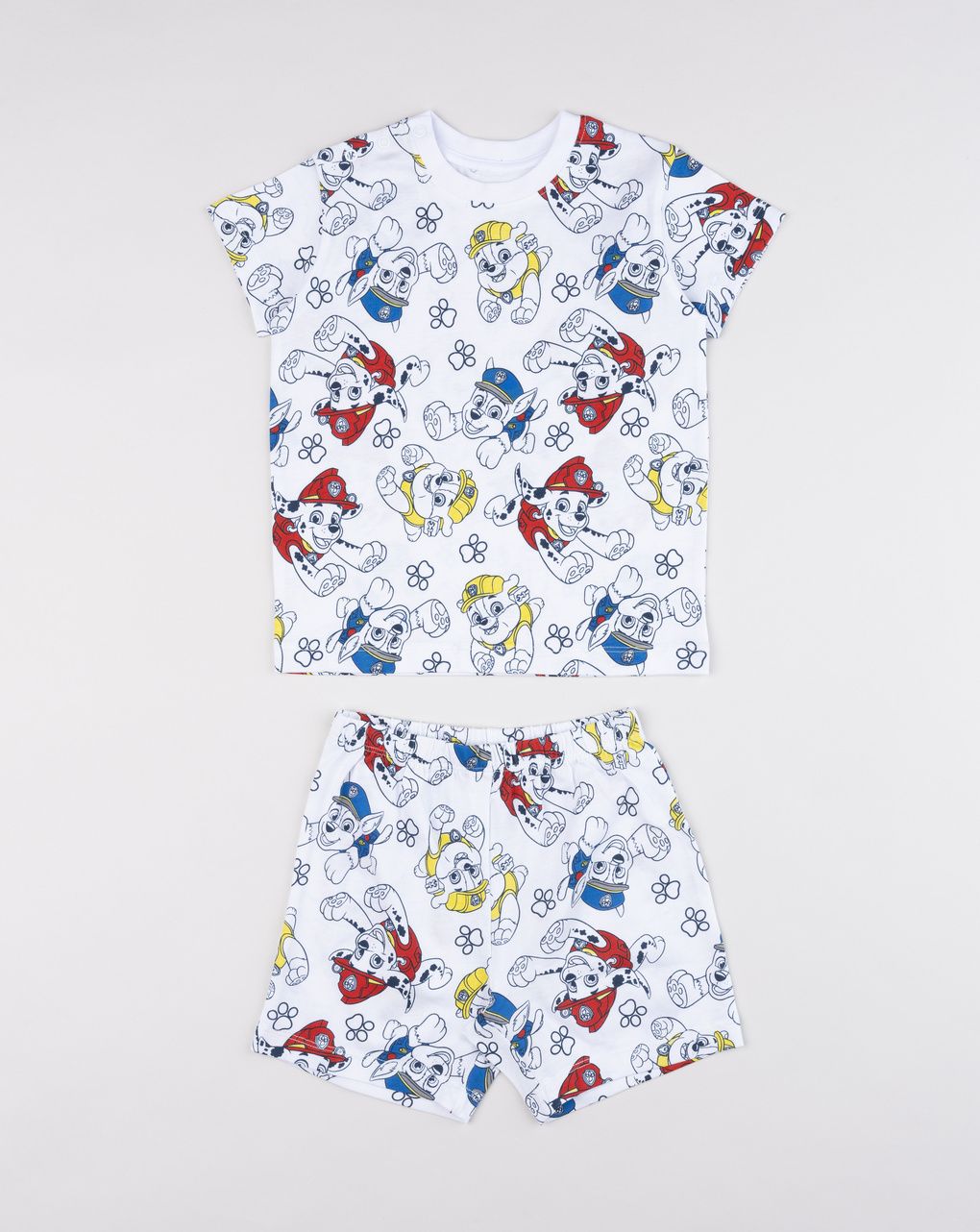 Pigiama corto bimbo bianco paw patrol