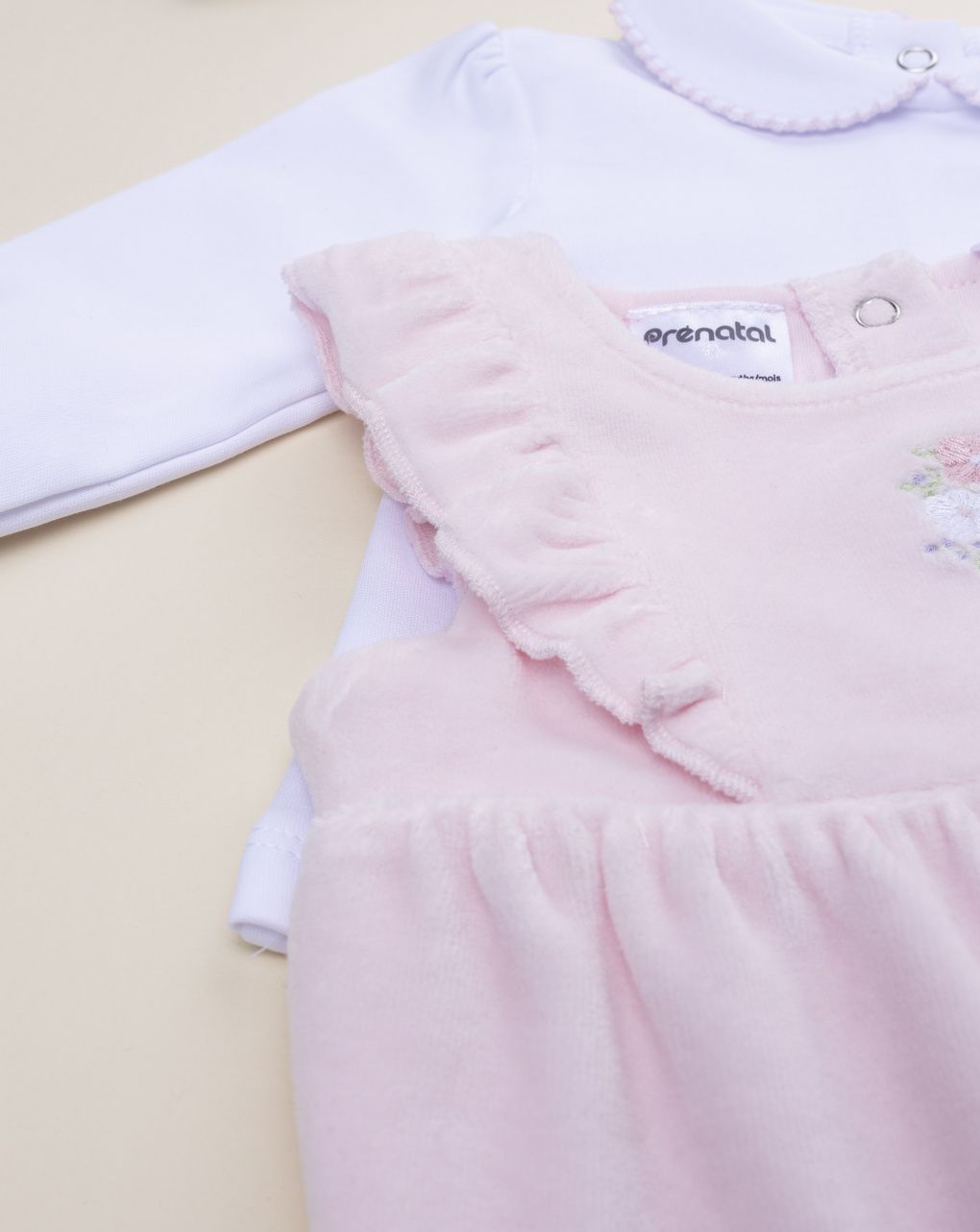 Completo neonata salopette e maglietta con orsetto omaggio abbinato