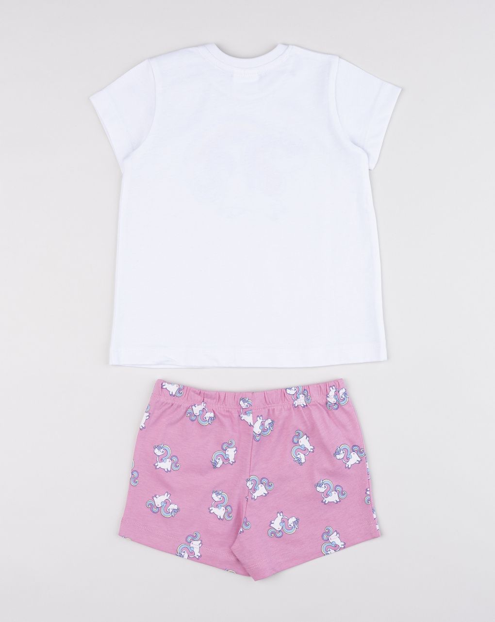 Pigiama estivo bimba con unicorno e arcobaleno