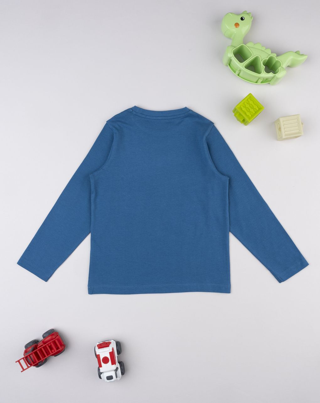 T-shirt bimbo blu stampa t-rex