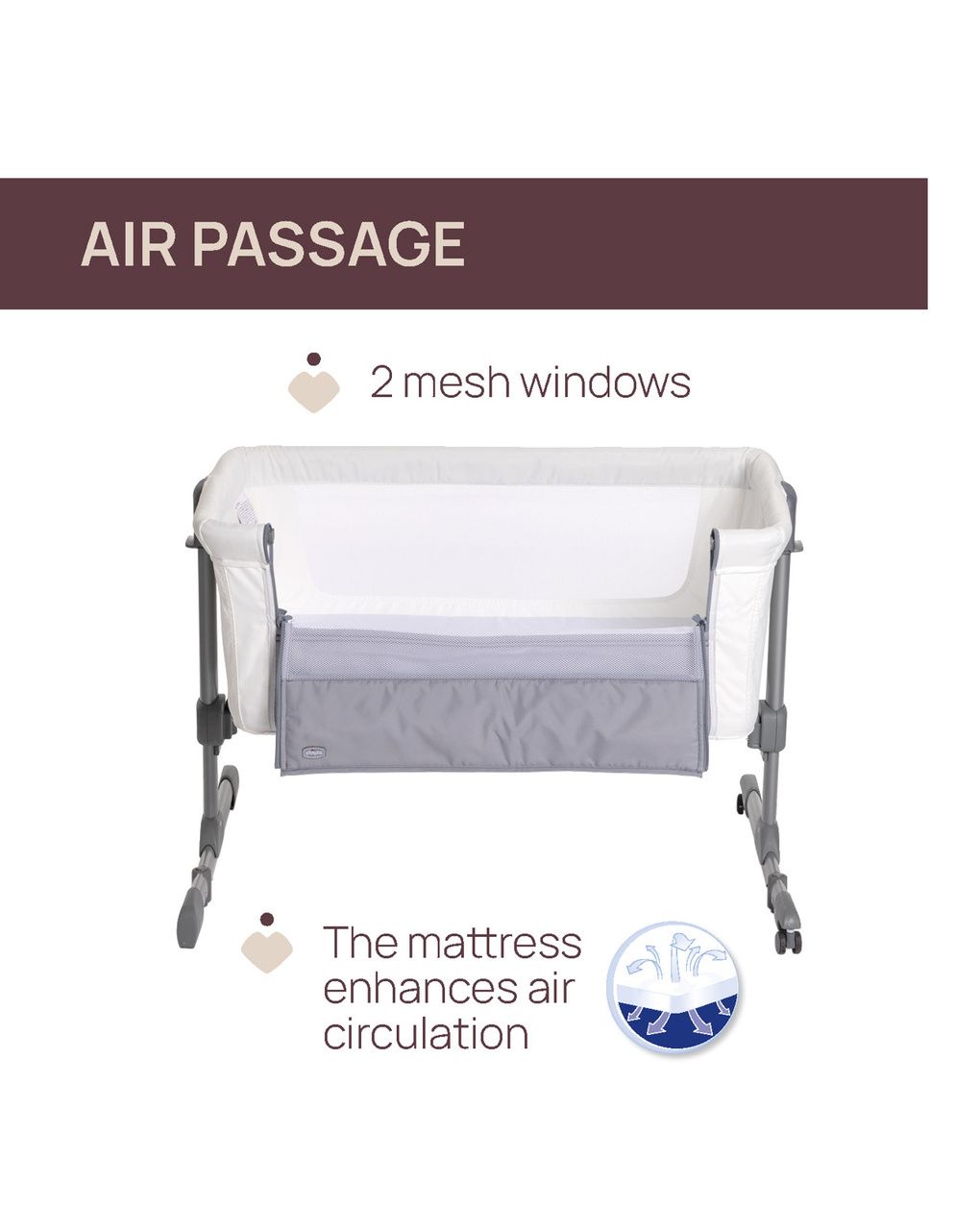 Culla co-sleeping next2me essential re_lux - cloud - chicco