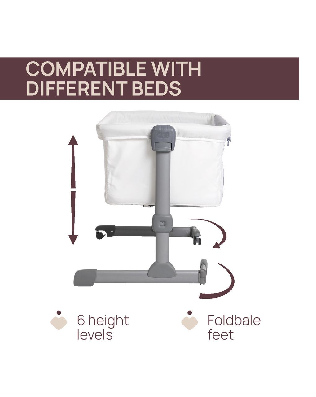 Culla co-sleeping next2me essential re_lux - cloud - chicco