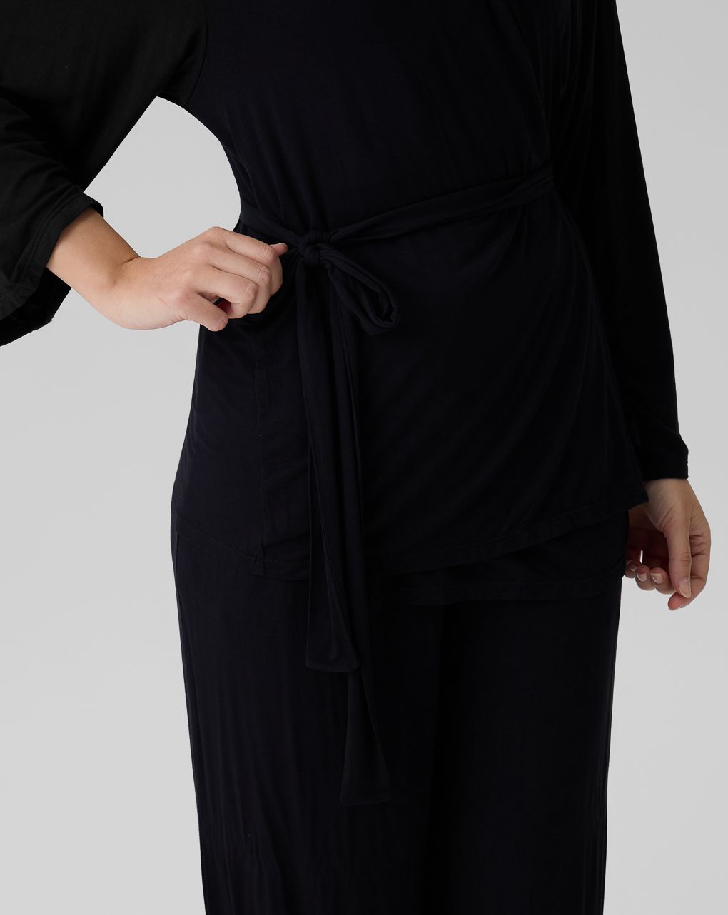 Vestaglia donna kimono corta nera