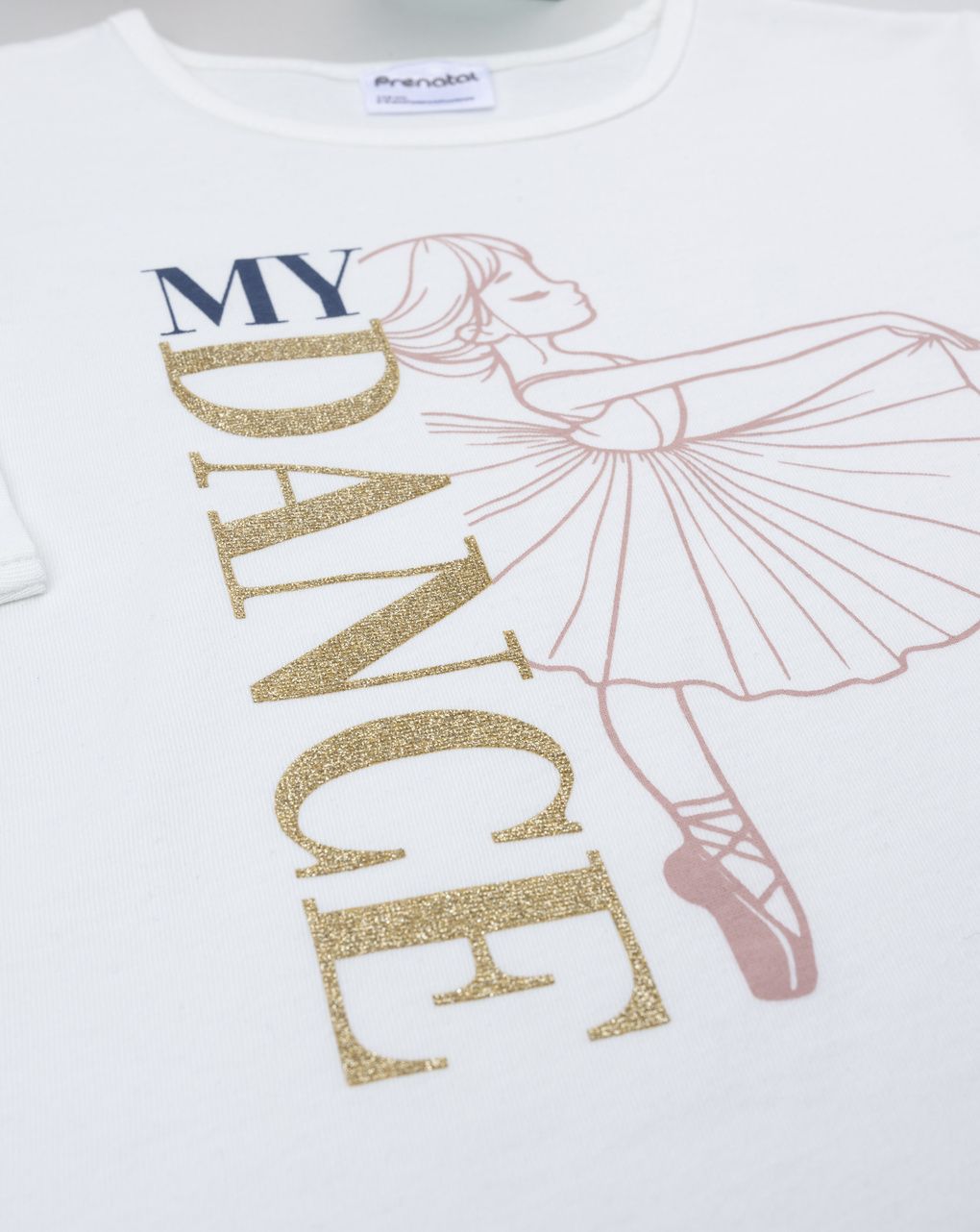 T-shirt bianca bambina dance