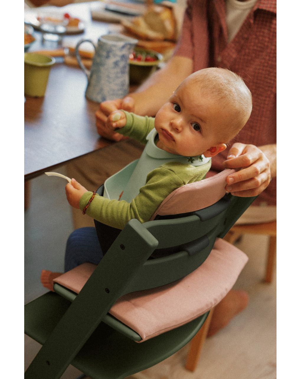 Sedia tripp trapp®  faggio - prodotto personalizzabile -  limited ed.- marble green - stokke®