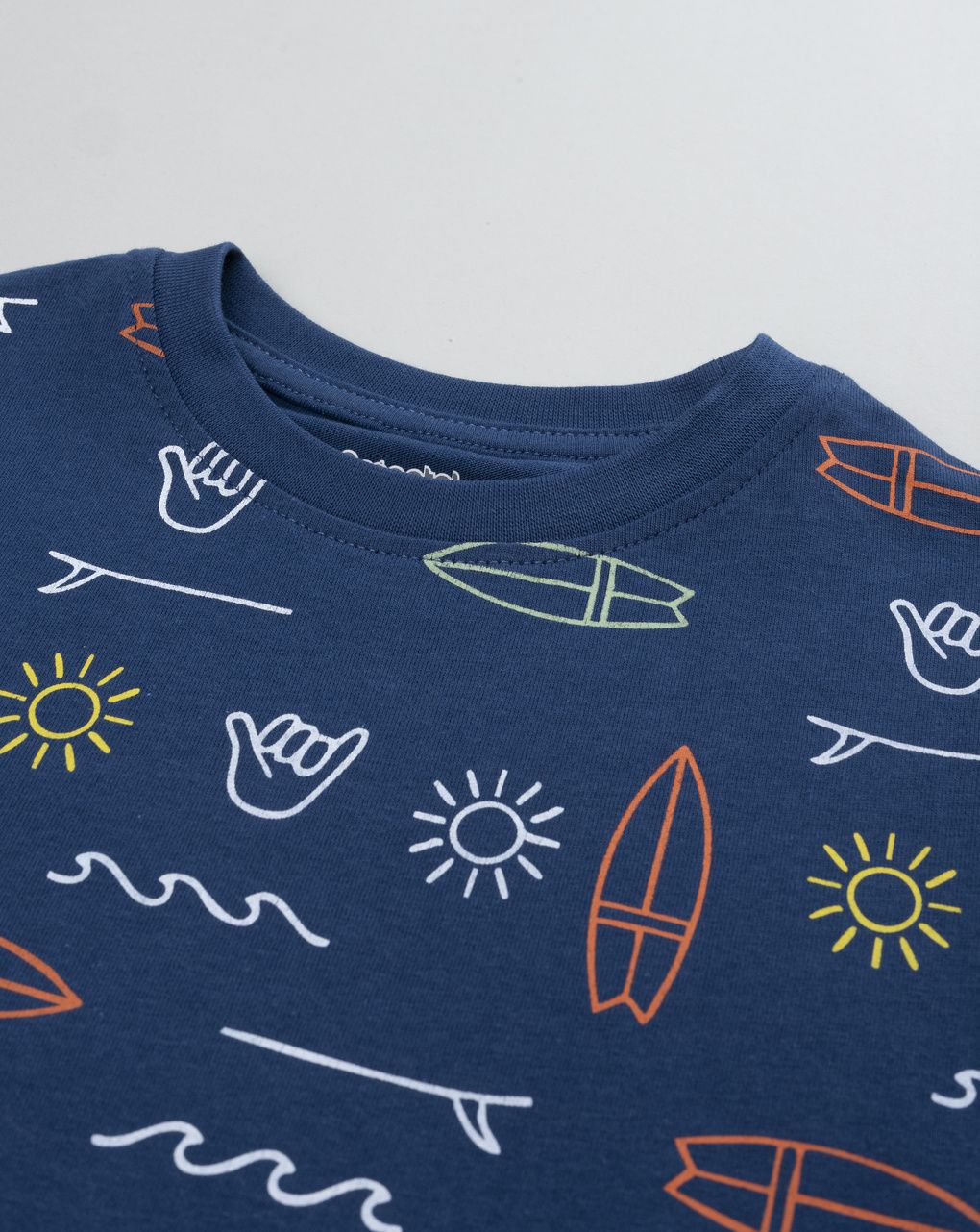 Shorts mezza manica blu bambino surf