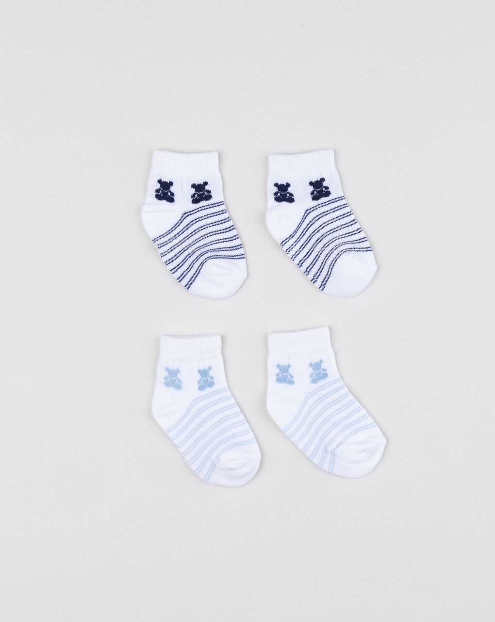 Pack 2 calzini neonato azzurro/blu