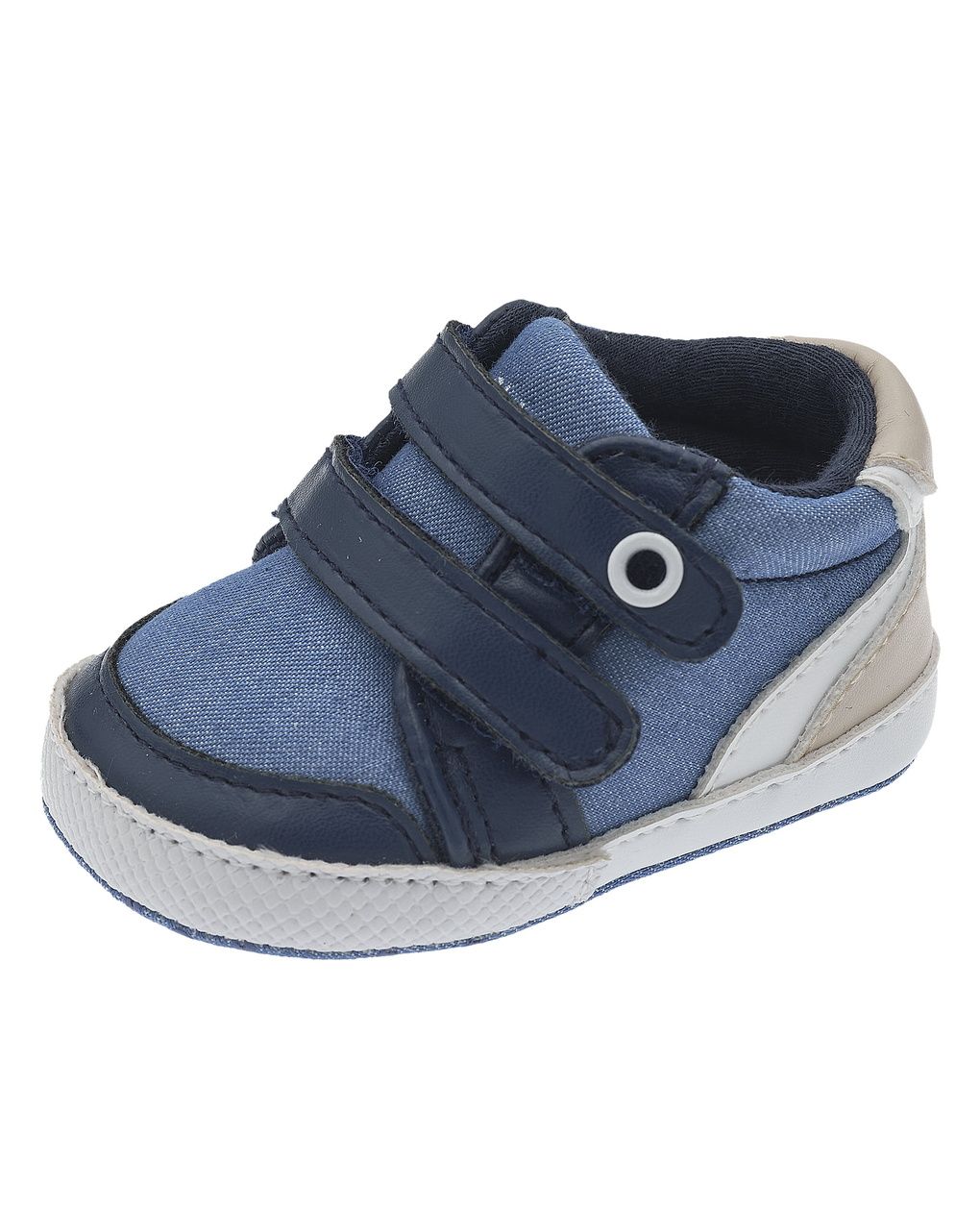 Sneakers bambino ortagnan blu/beige con doppio strappo | chicco