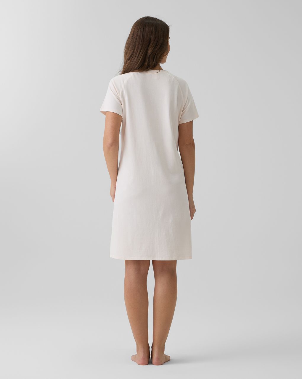 Camicia da notte parto rosa con pizzo