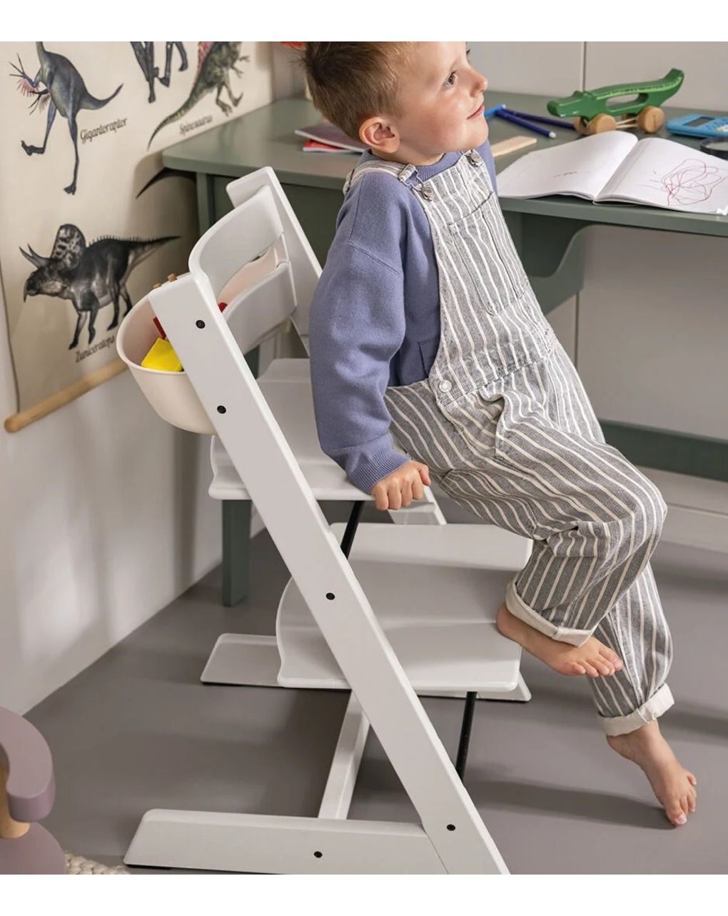 Sedia tripp trapp®  faggio - prodotto personalizzabile - bianco - stokke®