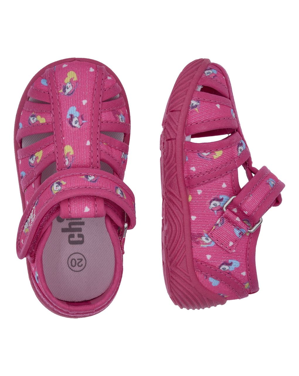 Pantofole fucsia bimba casa e asilo con strappo - chicco
