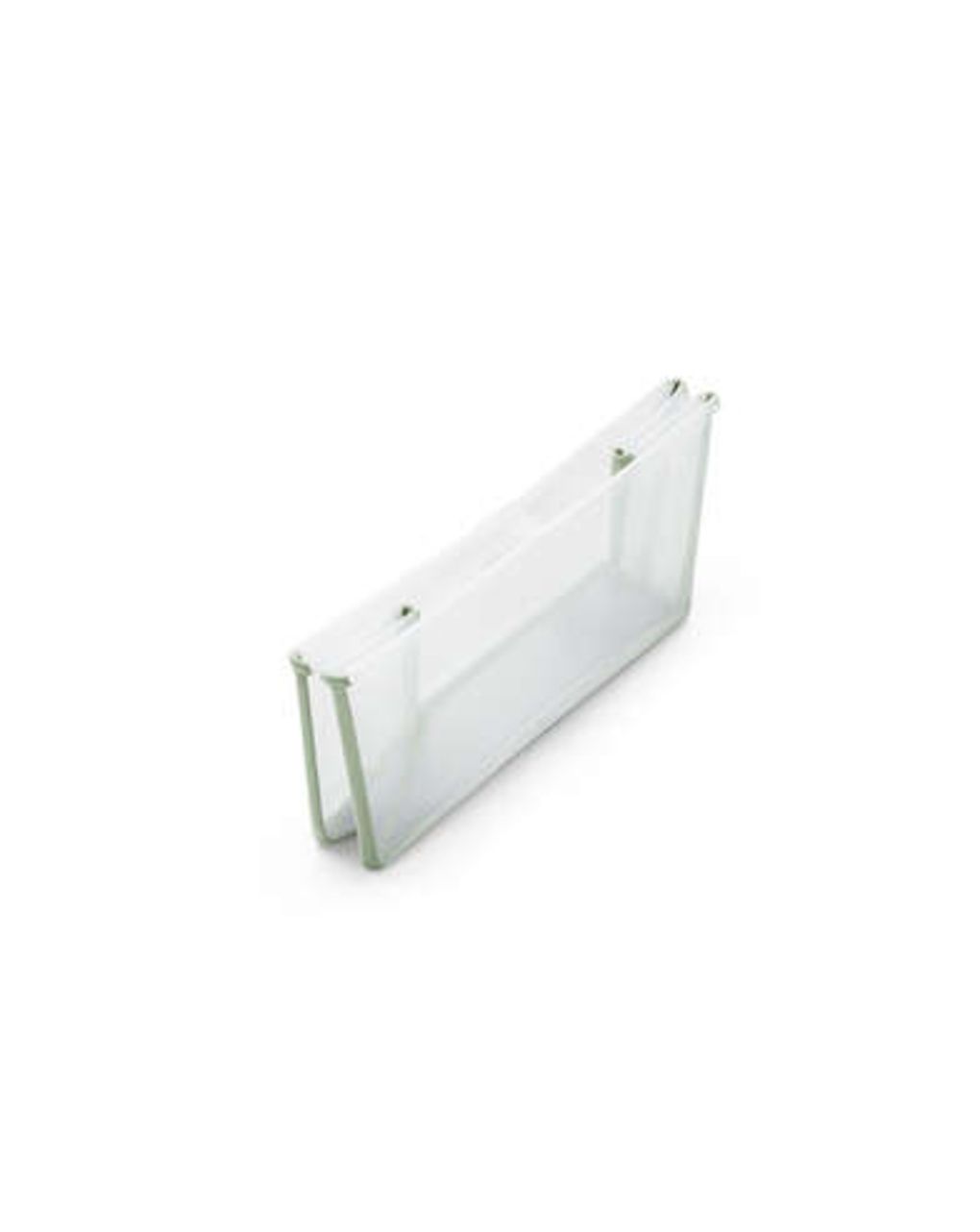 Vaschetta pieghevole flexi bath® con supporto per neonati - transparent green - stokke®