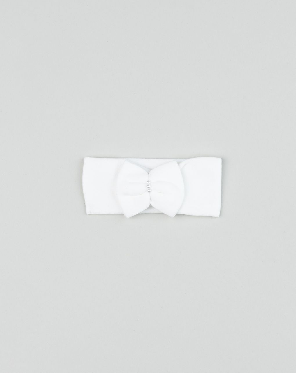 Fascia capelli bianca neonata perle