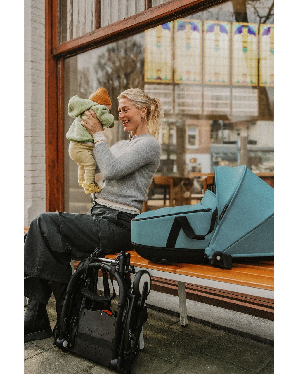 Navicella neonati - aqua - stokke yoyo®