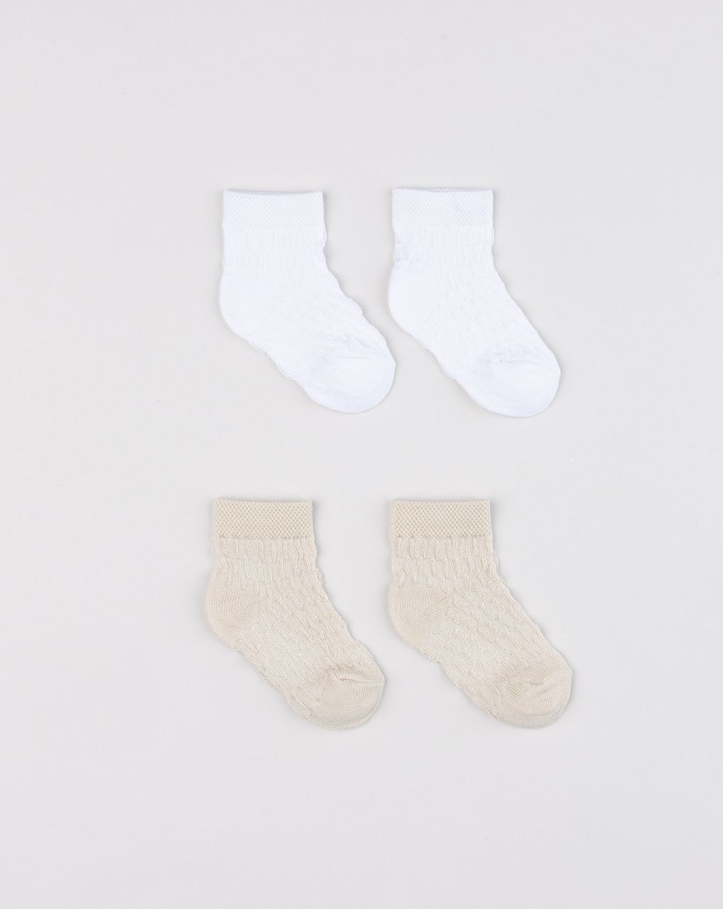 Pack 2 paia calze bimba bianco e crema