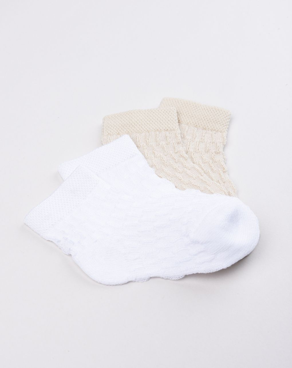Pack 2 paia calze bimba bianco e crema