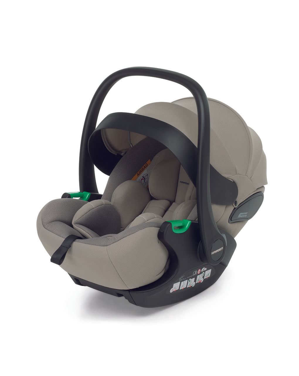 Trio tictoc + seggiolino rek black+ adattatore -  desert - foppapedretti