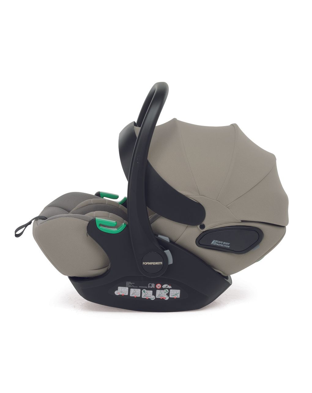 Trio tictoc + seggiolino rek black+ adattatore -  desert - foppapedretti