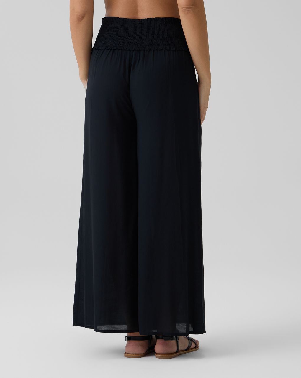 Pantaloni premaman gamba ampia neri