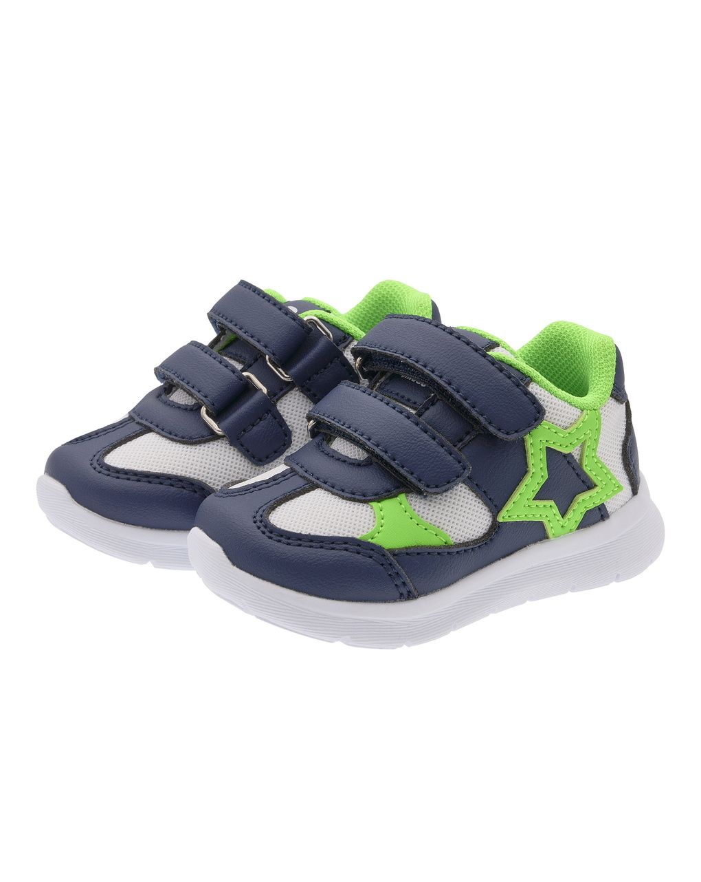 Sneaker con doppio strappo e suola leggera - chicco