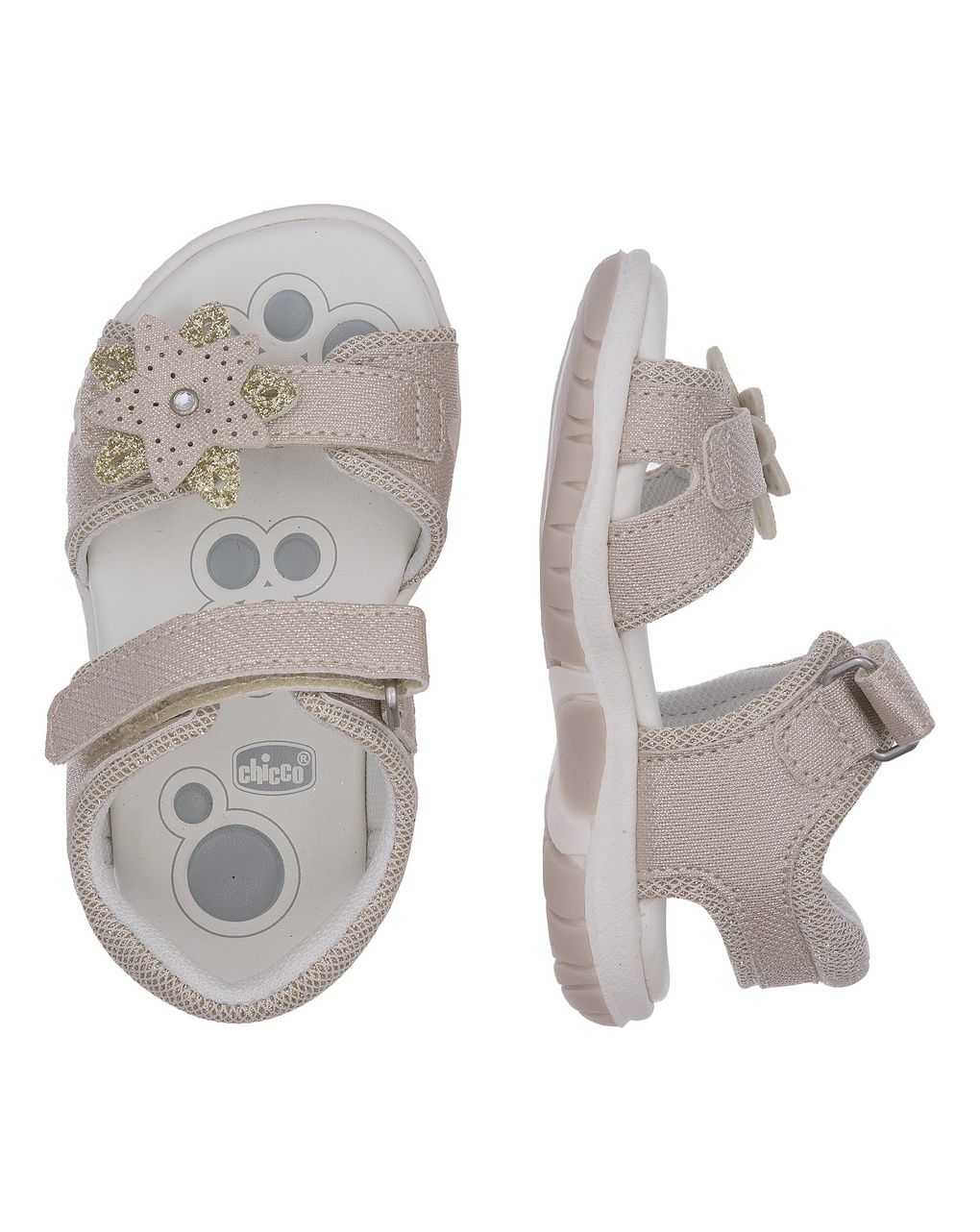 Sandalo bambina chicco fecola elegante con fiore