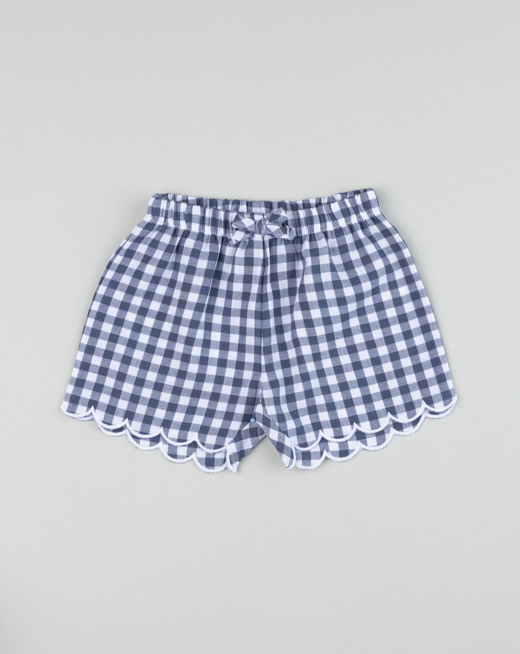 Shorts neonata vichy blu