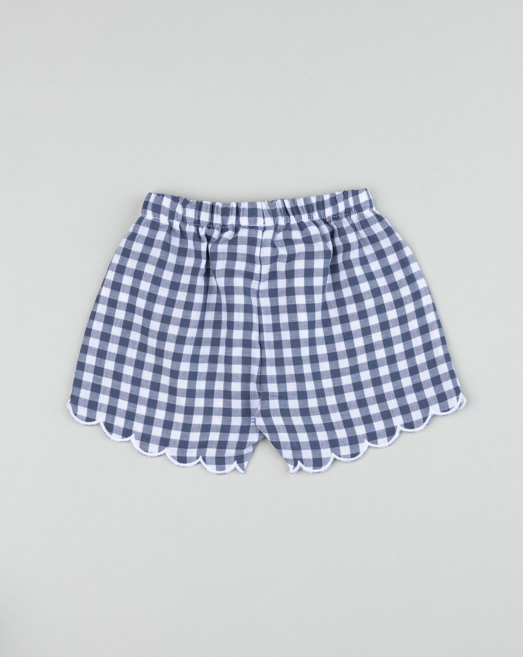 Shorts neonata vichy blu