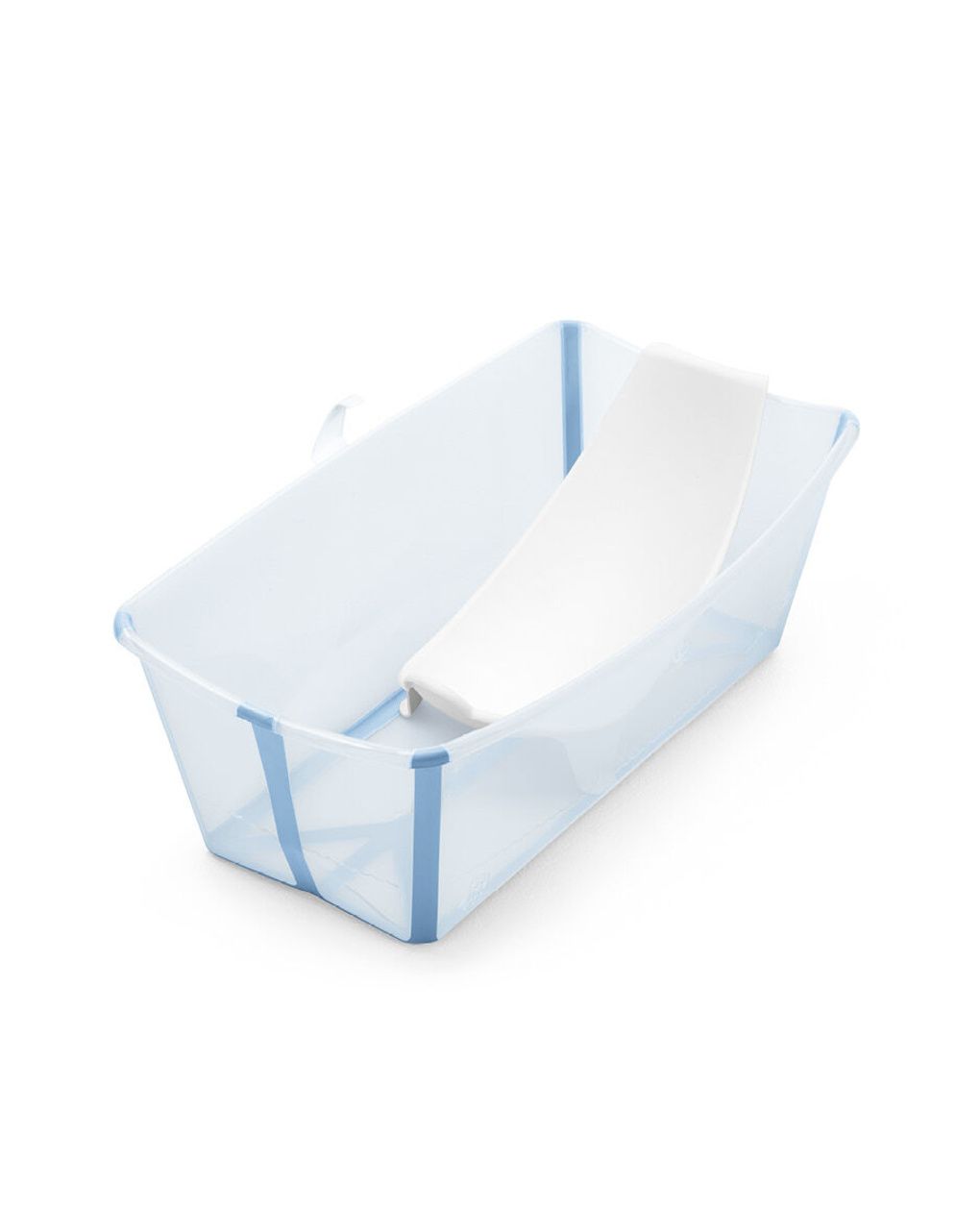 Vaschetta pieghevole flexi bath® con supporto per neonati - ocean blue -  stokke®