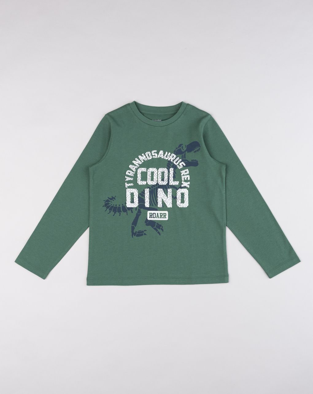 T-shirt bambino verde stampata