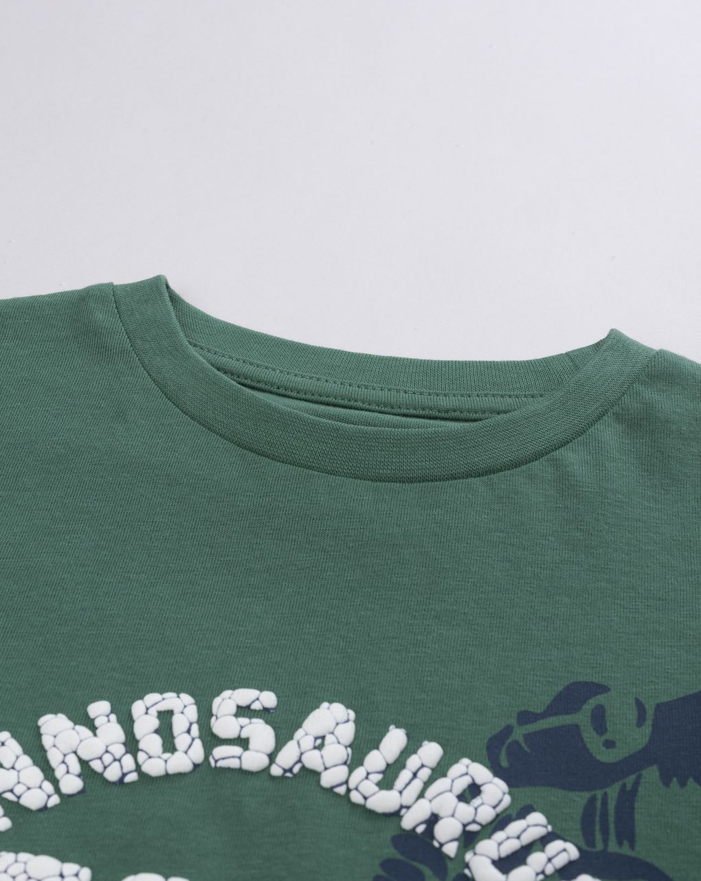 T-shirt bambino verde stampata