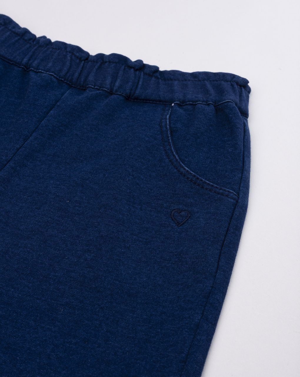 Jegging fake denim blu bambina