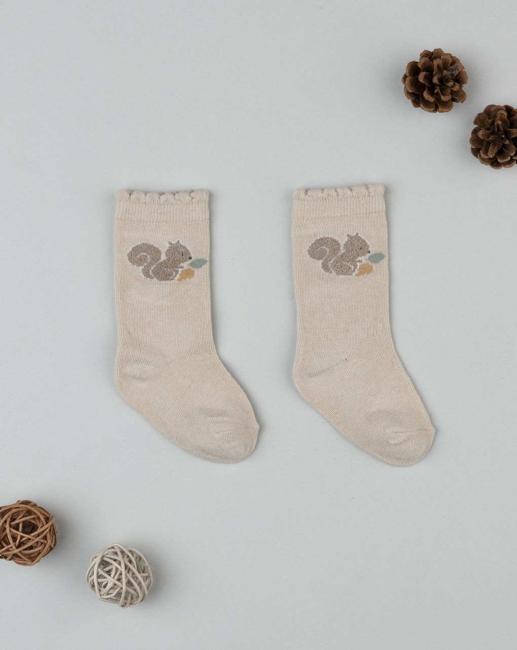 Gambaletti bimba beige scoiattolo