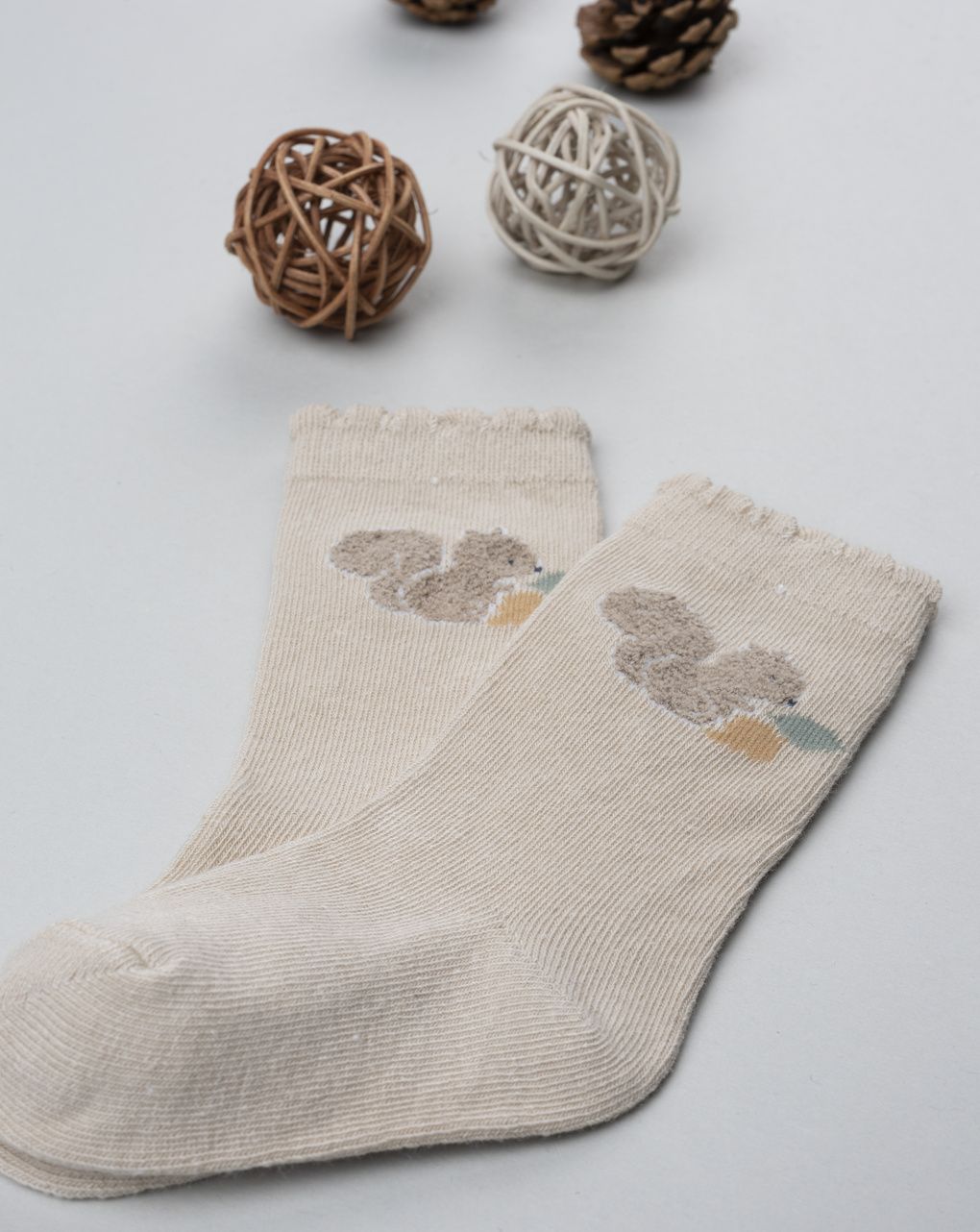Gambaletti bimba beige scoiattolo