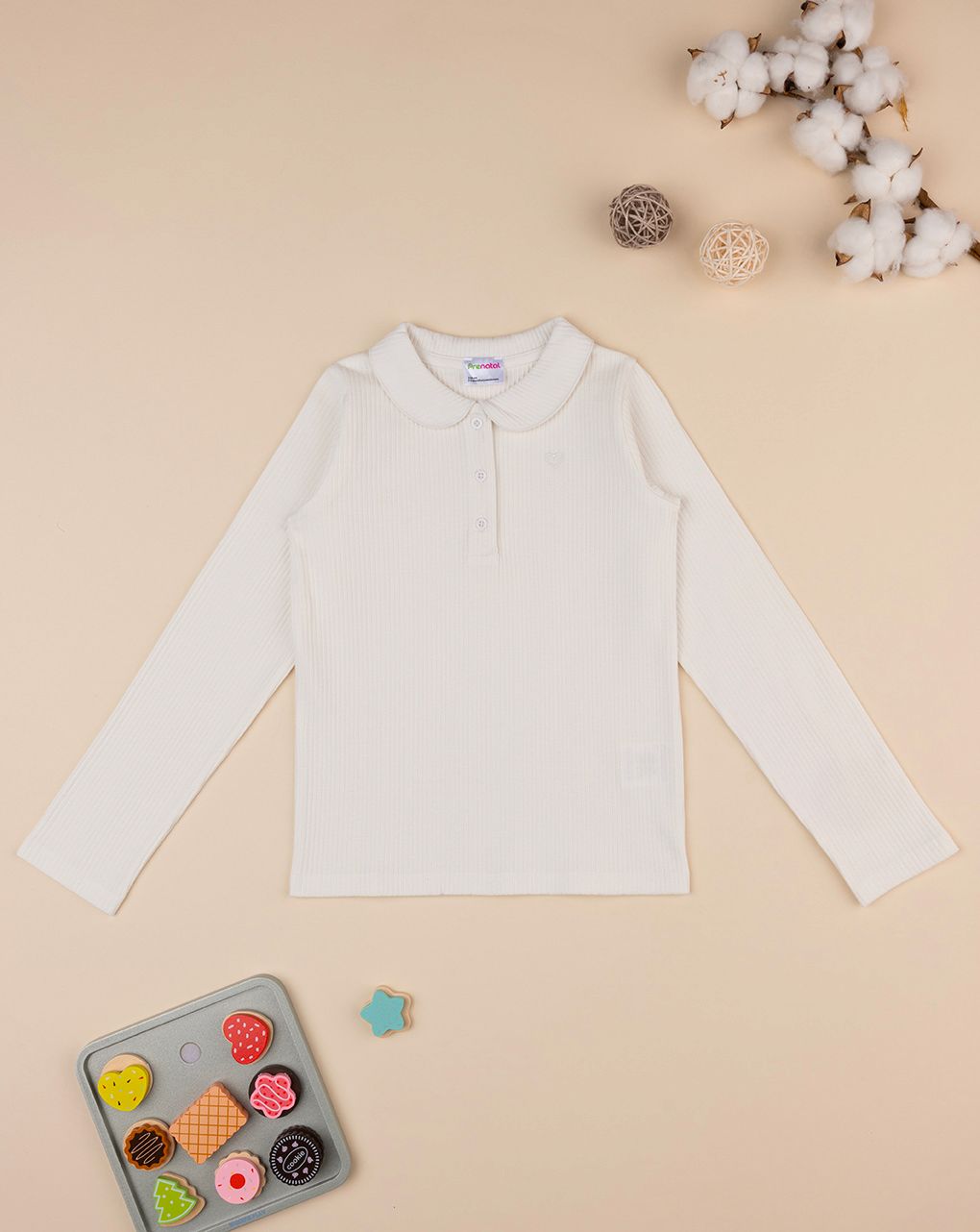 T-shirt costina bimba bianca