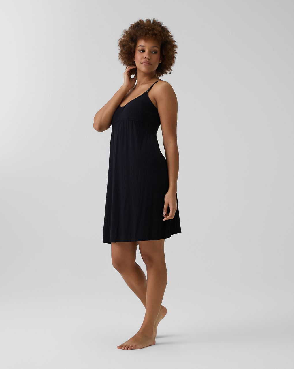 Camicia da notte allattamento nera