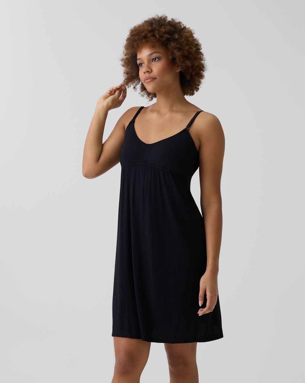 Camicia da notte allattamento nera