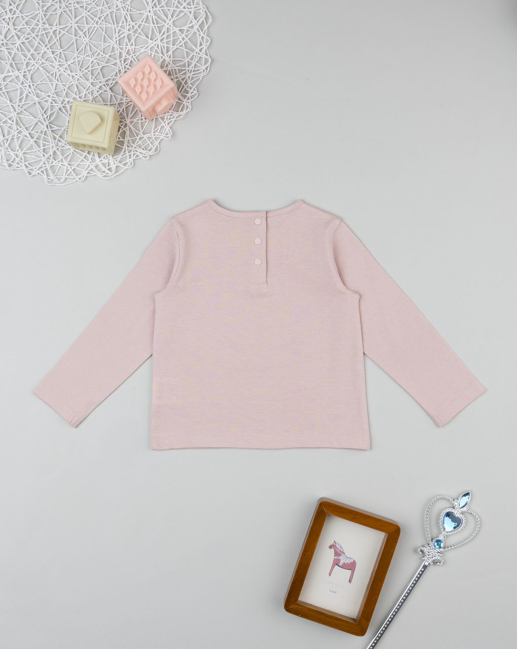T-shirt bimba rosa stampa danza
