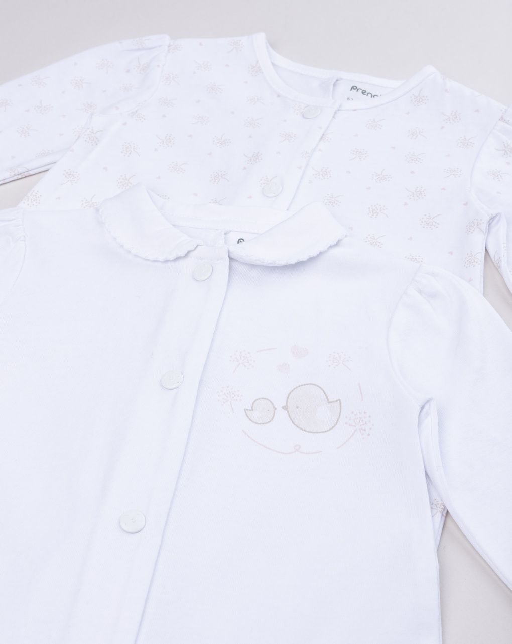 Tutine neonato pulcini – set 2 pezzi bianco