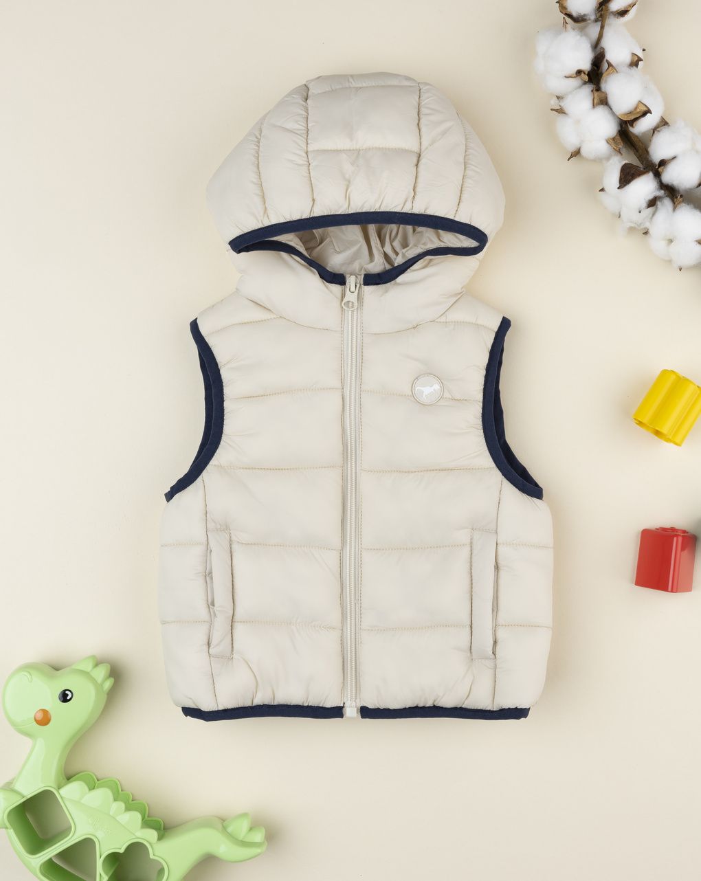 Gilet imbottito bimbo beige
