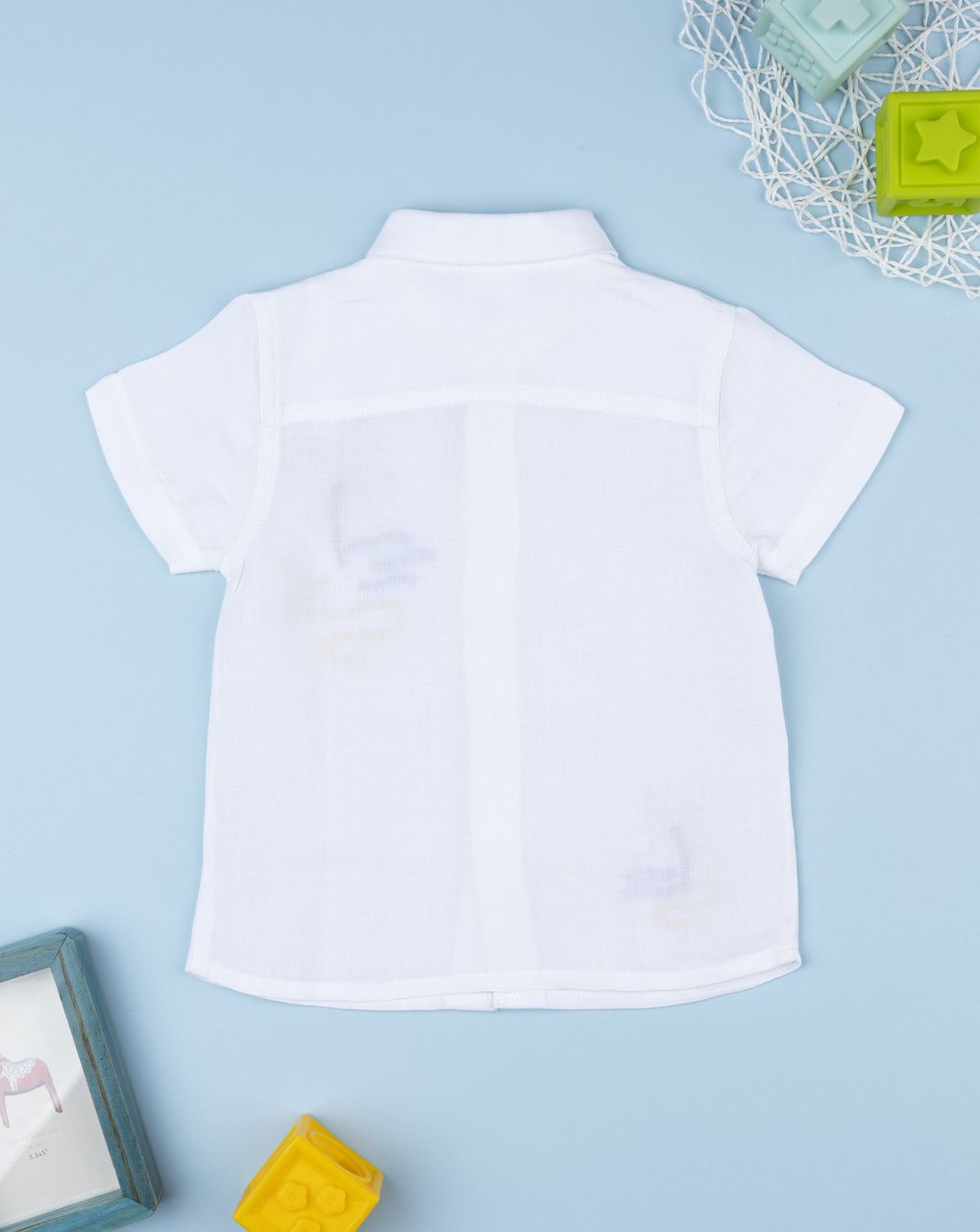Camicia bianca bimbo ricami summer