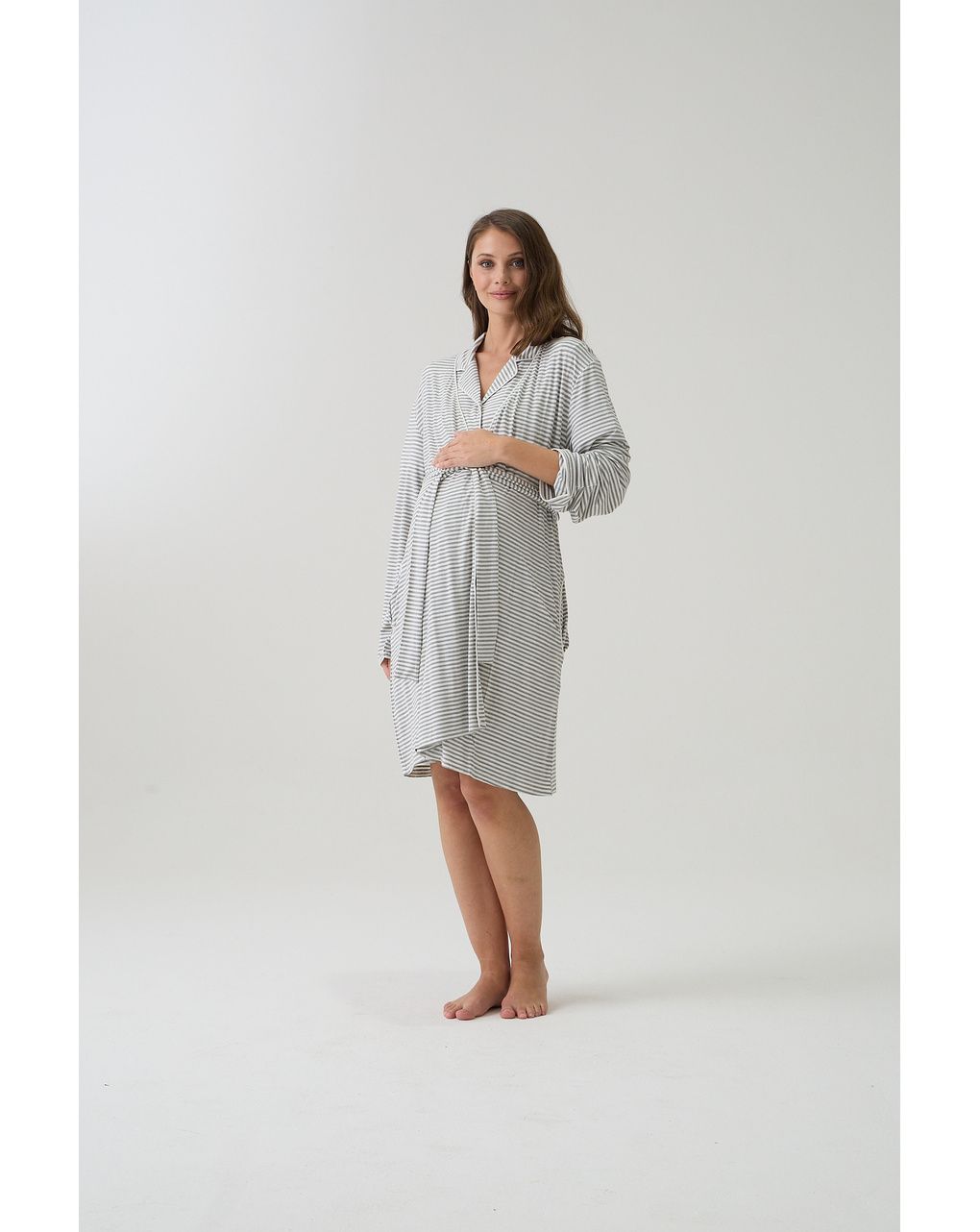 Vestaglia leggera premaman rigata