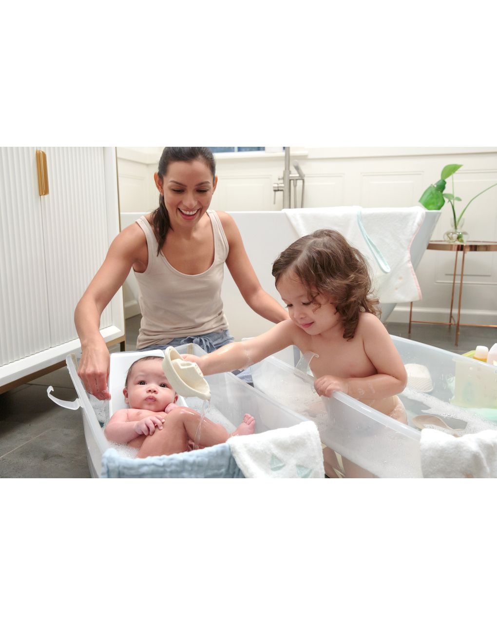Vaschetta pieghevole flexi bath® - bianca - stokke®