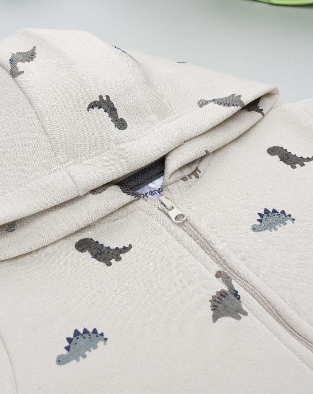 Completo jogging bimbo beige dino allover