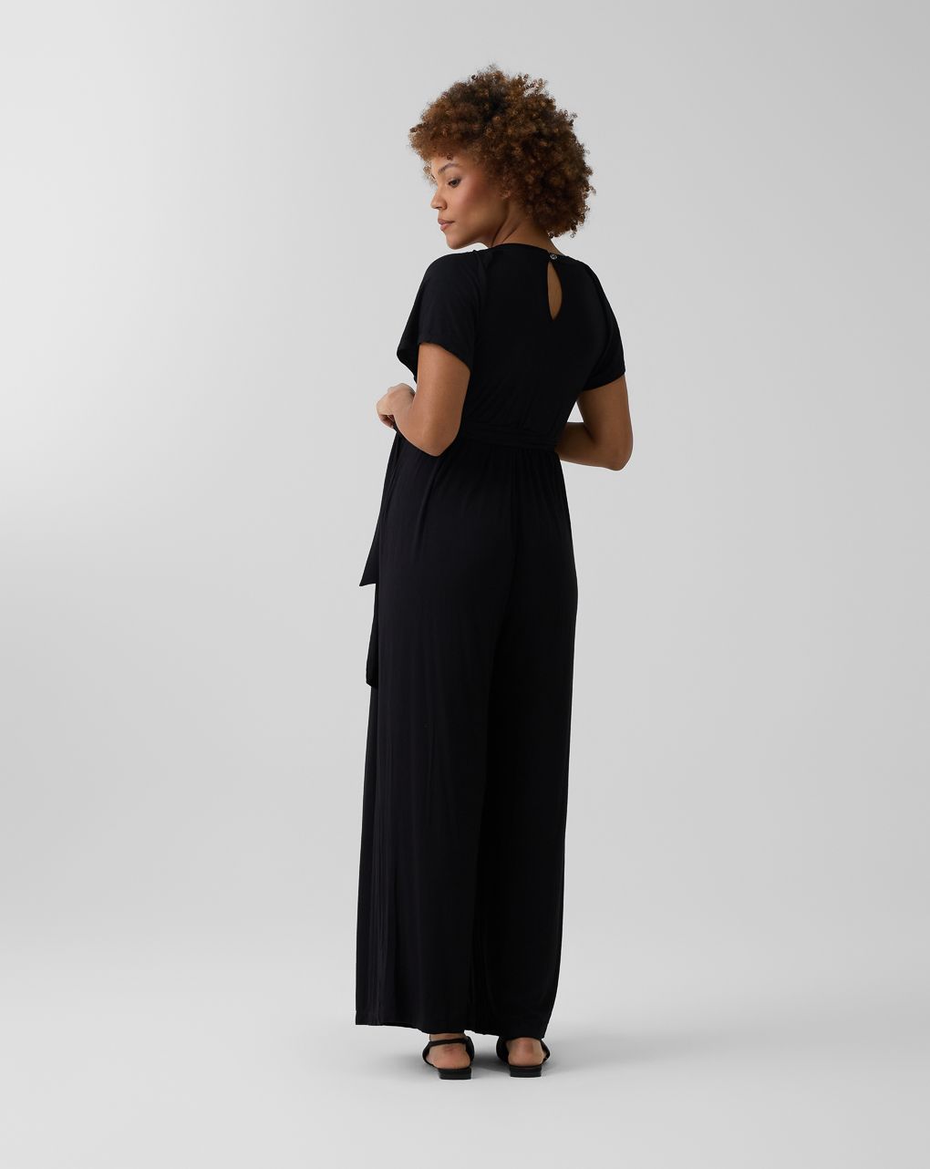 Jumpsuit premamn nera maniche corte