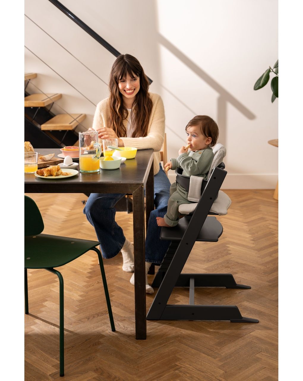 Sedia tripp trapp®  faggio - prodotto personalizzabile - nero - stokke®