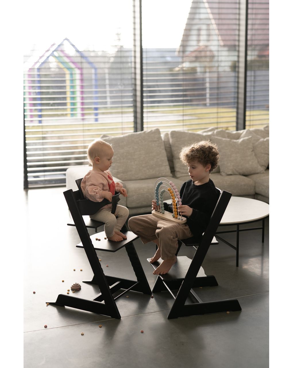 Sedia tripp trapp®  faggio - prodotto personalizzabile - nero - stokke®