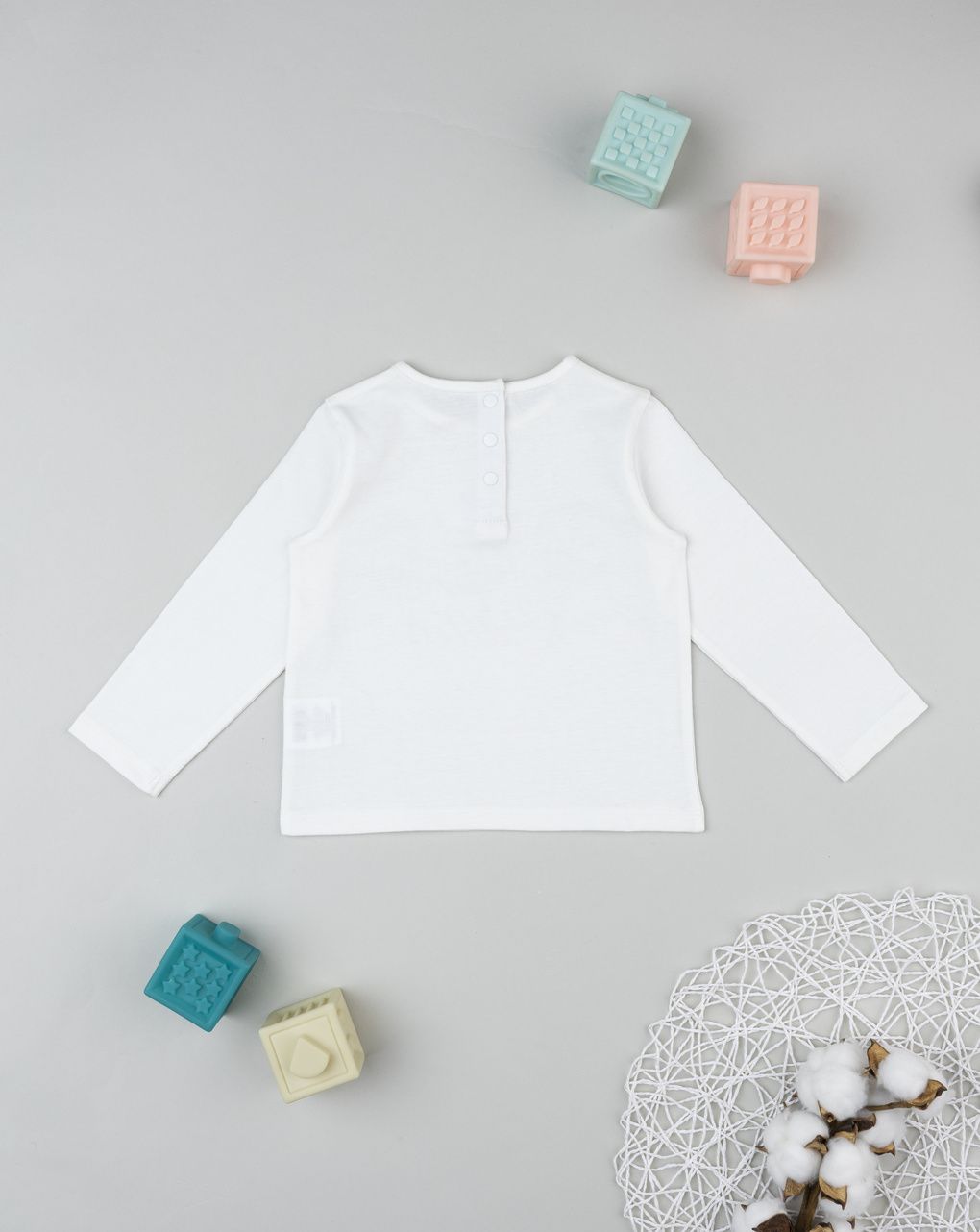 T-shirt bimba bianca stampa ballerine
