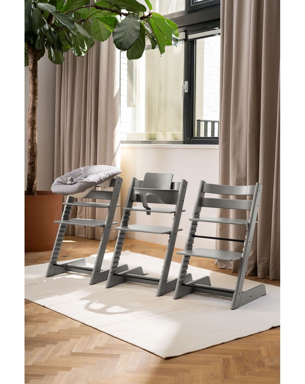 Sedia tripp trapp®  faggio - prodotto personalizzabile - storm grey - stokke®