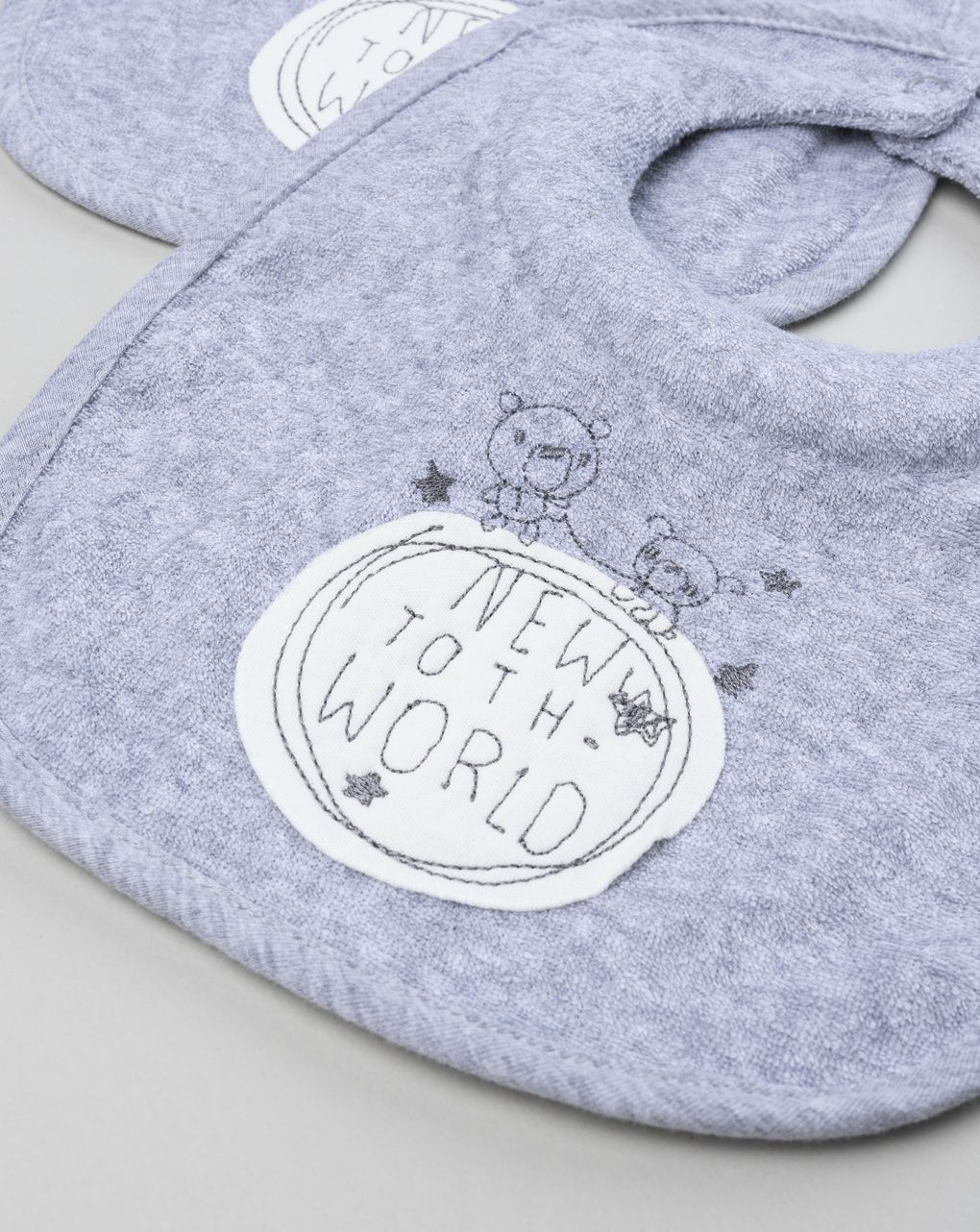 Pack 2 bavaglini grigi per allattamento e dentizione